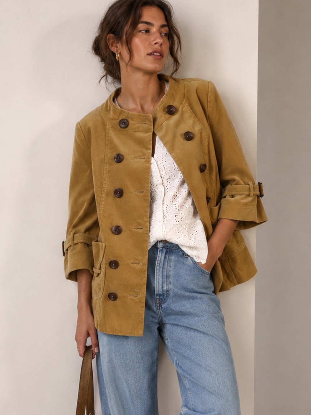 Anthro velvety corduroy jacket. Or wear as sweater